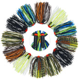 Silicone jig skirts for bass lures – 50 strands per bundle